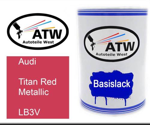 Audi, Titan Red Metallic, LB3V: 500ml Lackdose, von ATW Autoteile West.